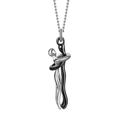 Gold Plated Hug Couple Necklace